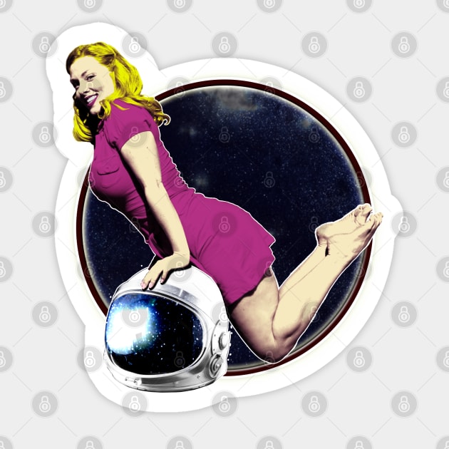 Pinup a Space Siren Sticker by Flush Gorden